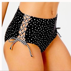 California Waves Juniors High Waist Bikini Bottom